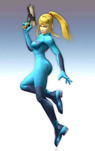 Metroid's heroine Samus Aran, without her cybernetic Power Suit.