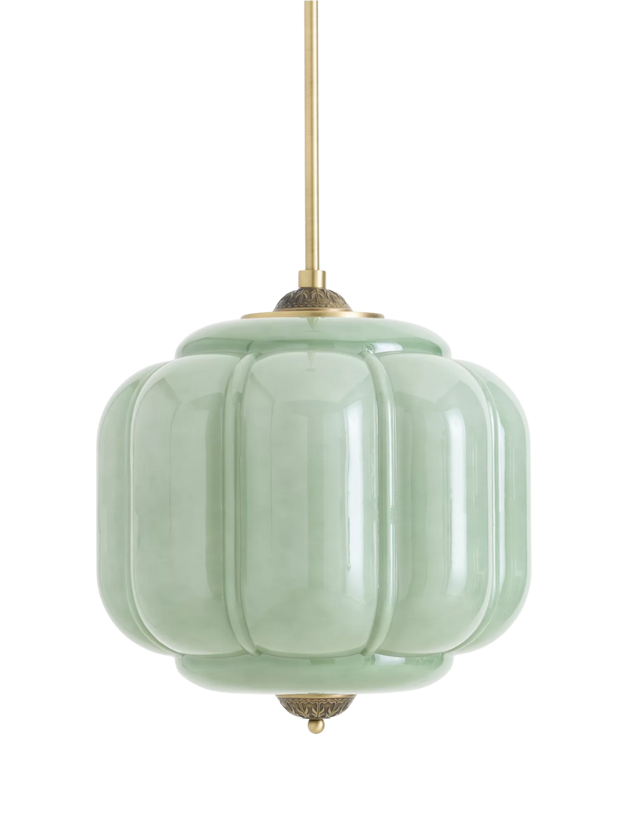 The Eloise Scallop Milk Glass Pendant Light