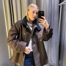 Shopping Editor Florrie Alexander wearing Arket jacket