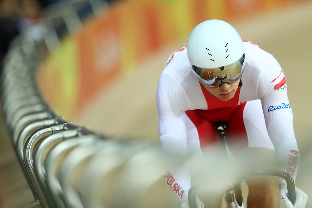 Damian Zielinski of Poland competes in the Men's Sprint