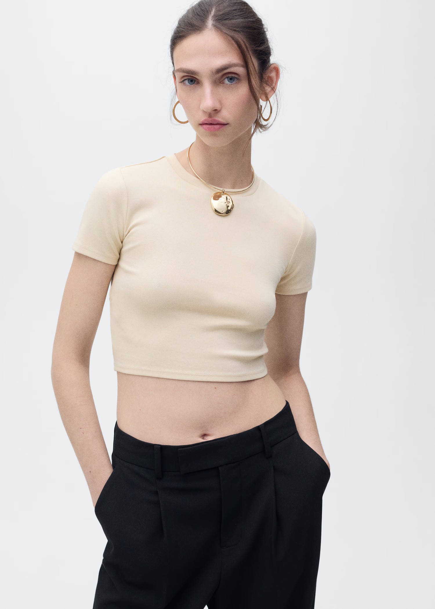 Mango cropped t-shirt