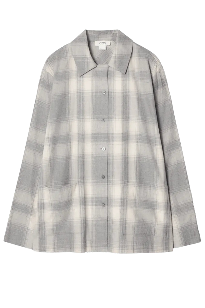 Checked Flannel Pajama Shirt