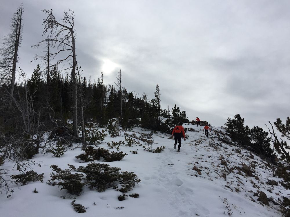 Hiking was a big activity for Rally at the team's winter camp