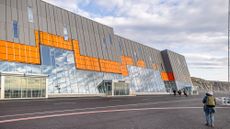 The exterior of the new terminal at Nuuk International Airport in Greenland.