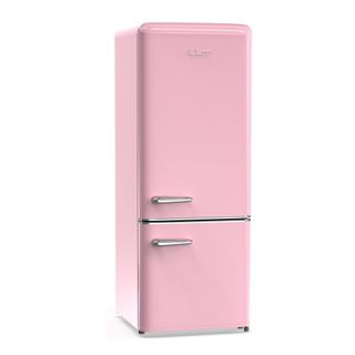 Pink retro fridge
