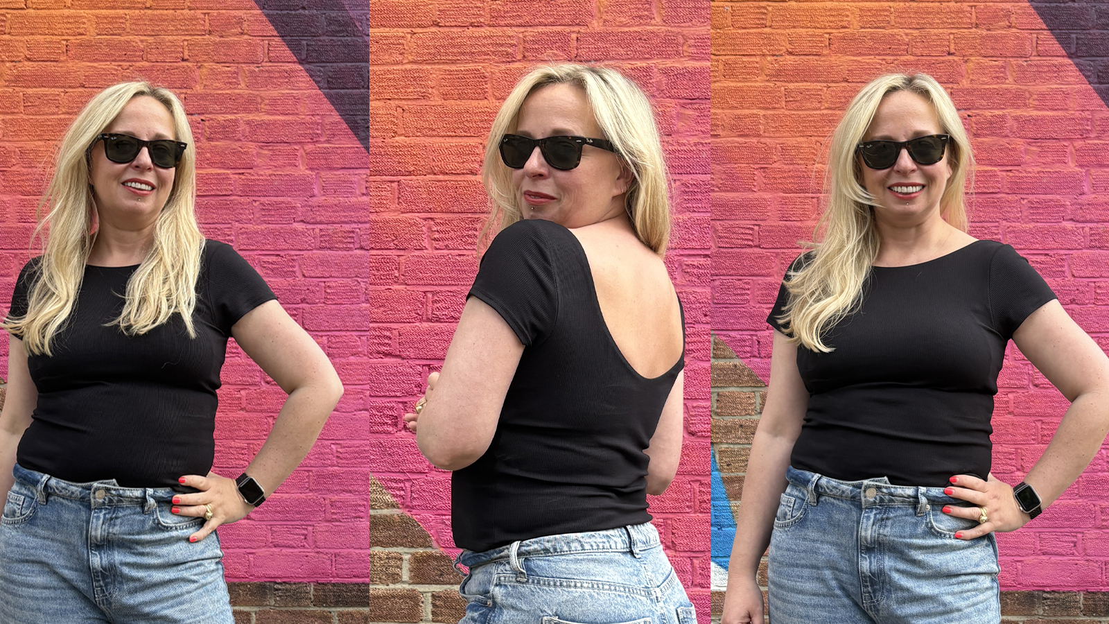 Antonia Kraskowski wearing the uniqlo airism tshirt