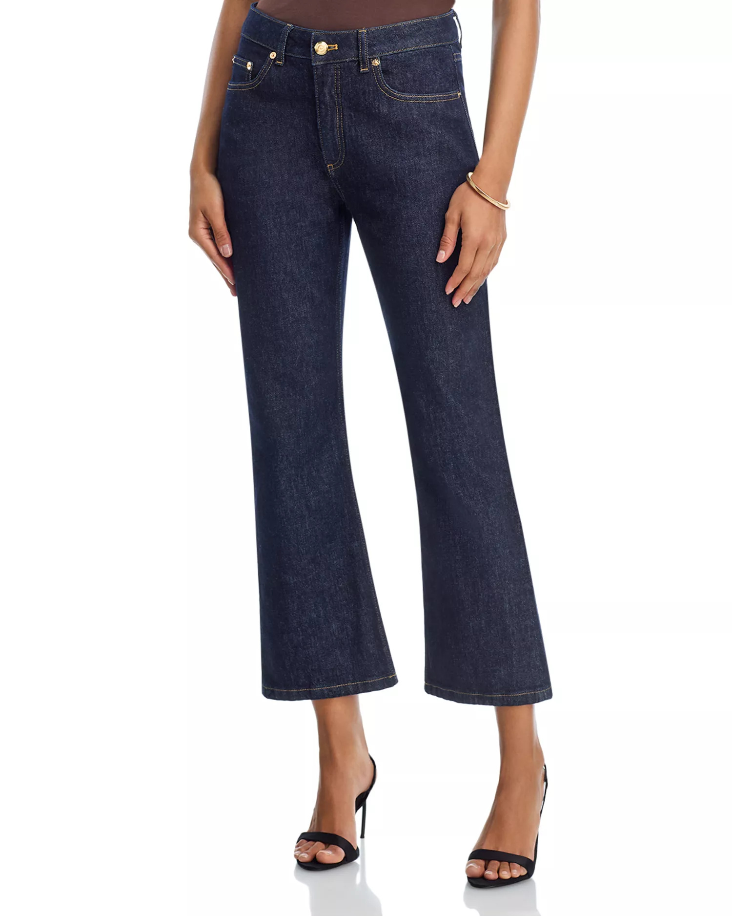 Cinq &amp;agrave; Sept, Stevie High Rise Crop Jeans in Indigo Noir