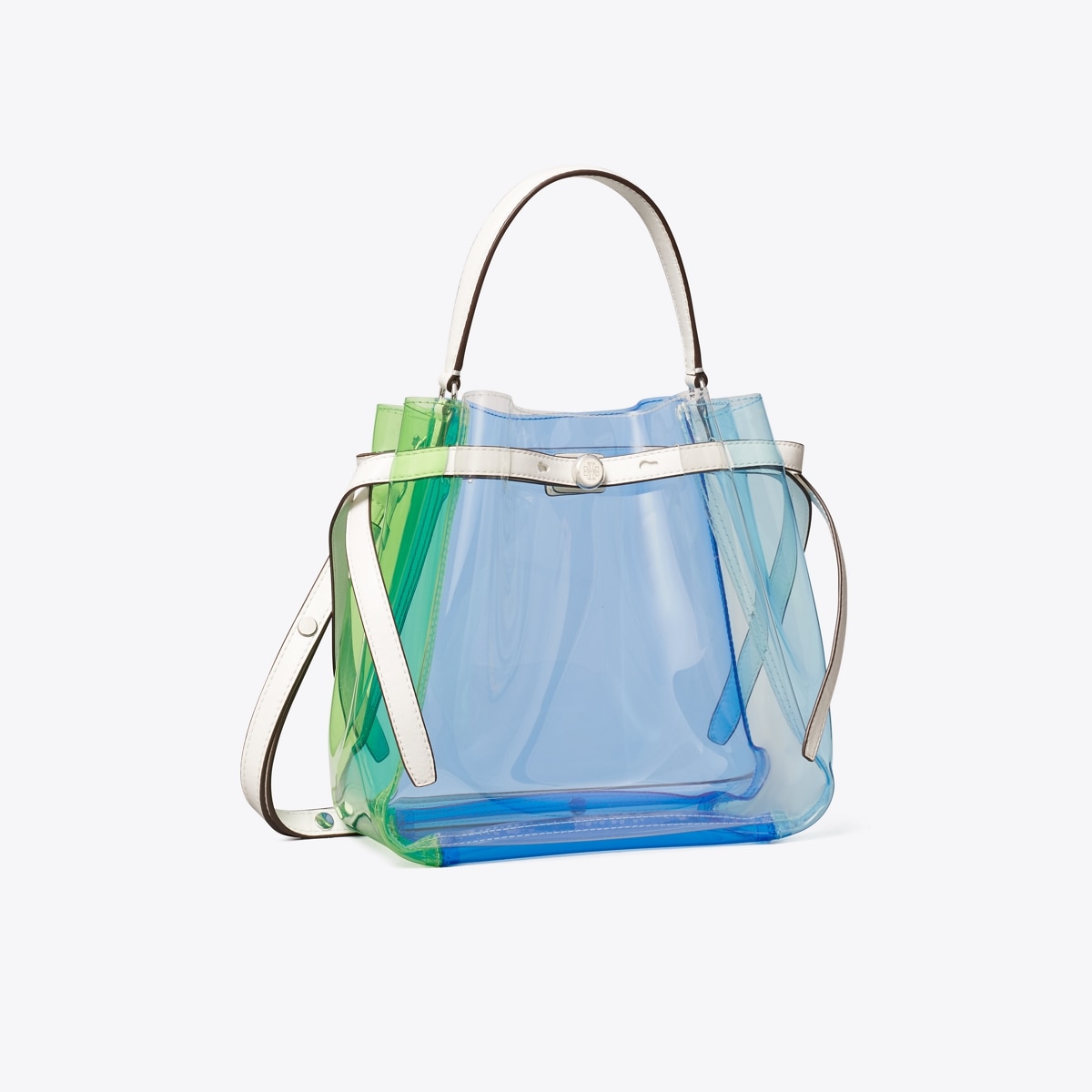 Romy Color-Block Clear Bucket Bag in Misc, Size Os