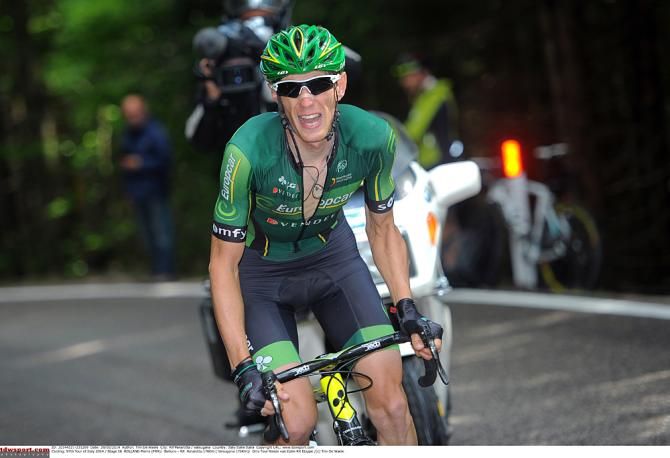 Pierre Rolland (Team Europcar) tries an attack on the last climb
