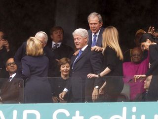 Bill Clinton at Nelson Mandela's memorial service