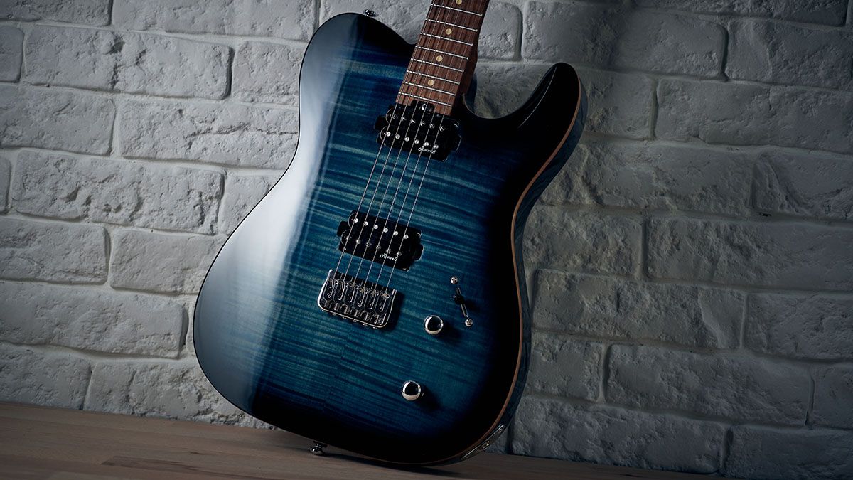 Harley Benton Fusion-T HH Flame Blue Burst hard-tail