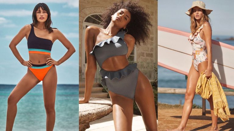 composite of models wearing Australian swimwear brands