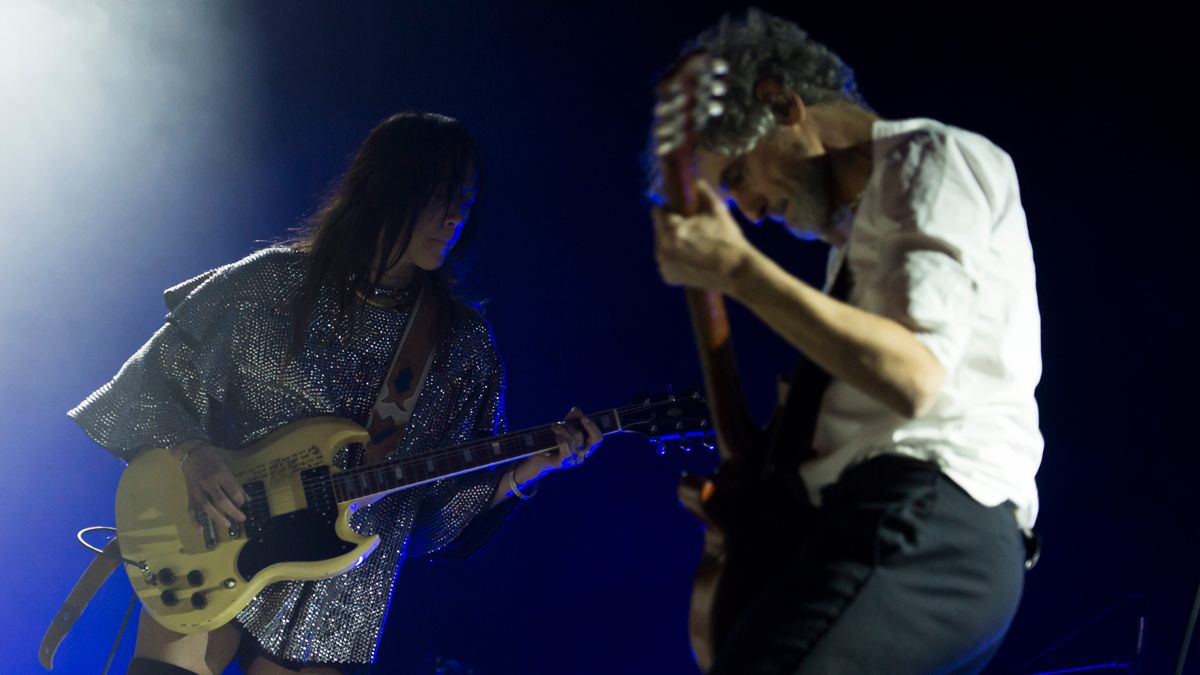 Blonde Redhead perform live during their live &#039;Permanent Vacation&#039; @OGR&#039; on February 17, 2018 in Turin, Italy.