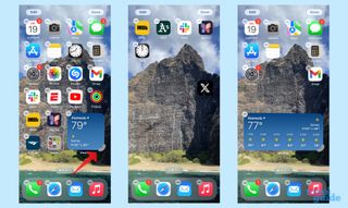 move icons and widgets around iPhone home screen in iOS 18 to customize home screen