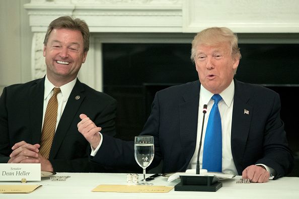 Dean Heller with Donald Trump.