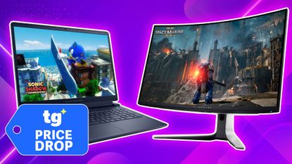 Alienware laptop and monitor