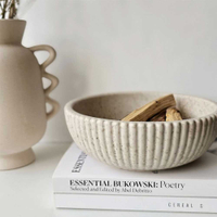 Decorative Ribbed Handmade Bowl, £29.99 at Etsy
