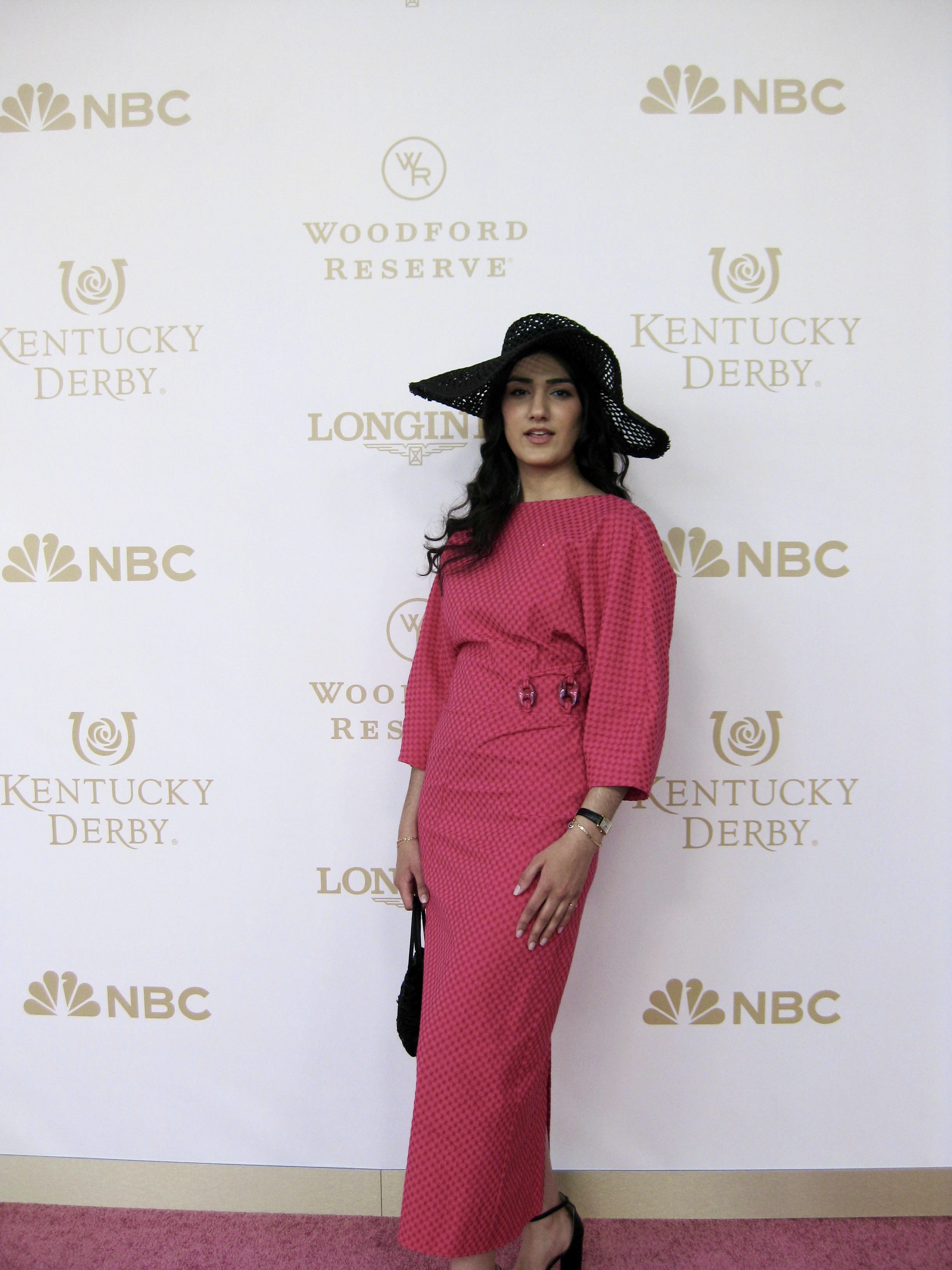 Josephine Hadjiloucas at the Kentucky Derby 2026 with Longines wearing the Scanlan Theodore Resin Pencil Dress