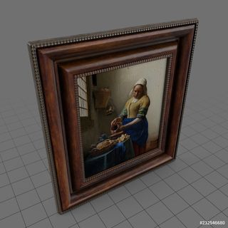 3D render of oil painting