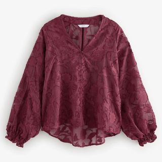 Burgundy blouse