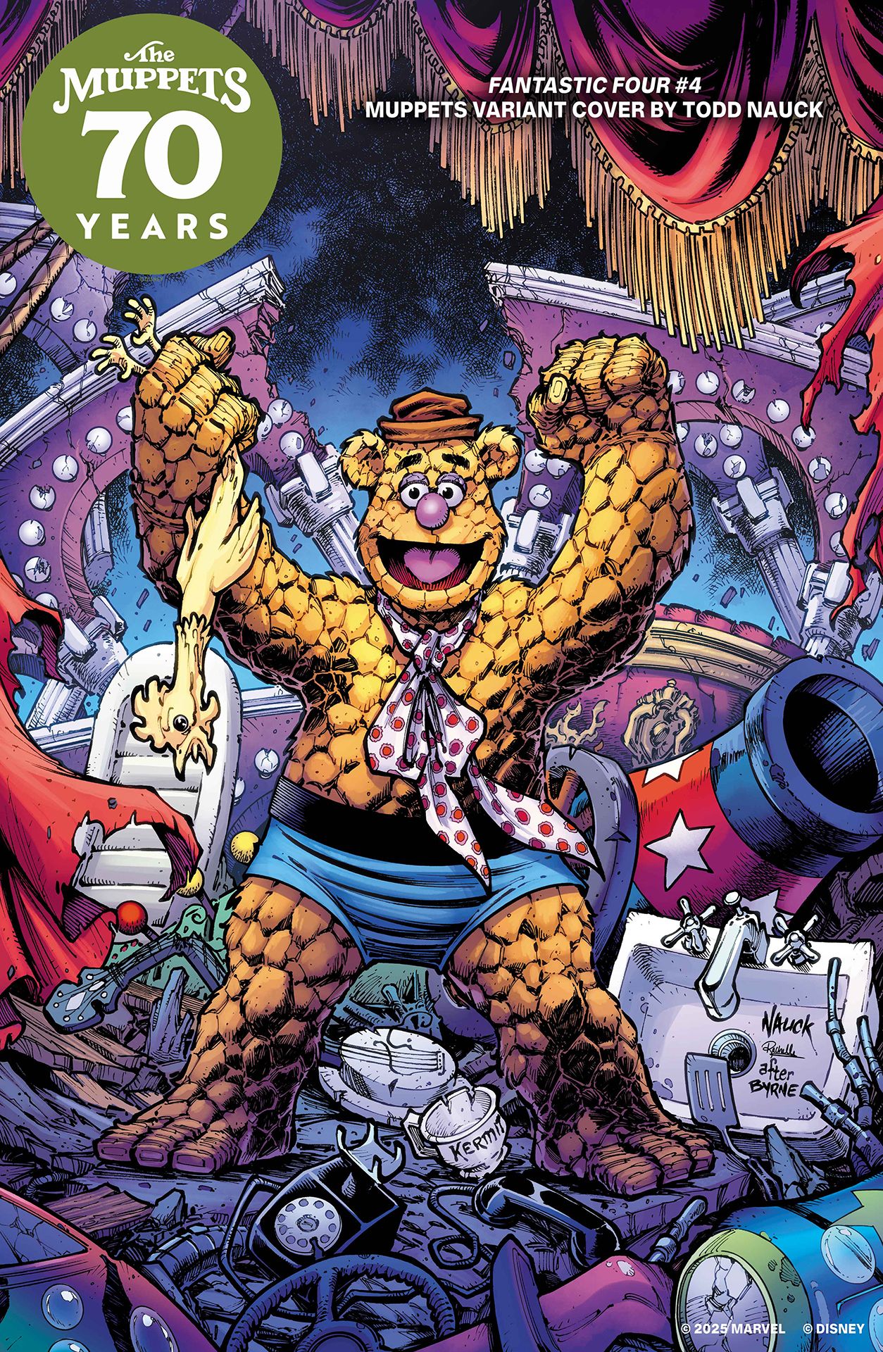 Fozzie Bear posing as The Thing