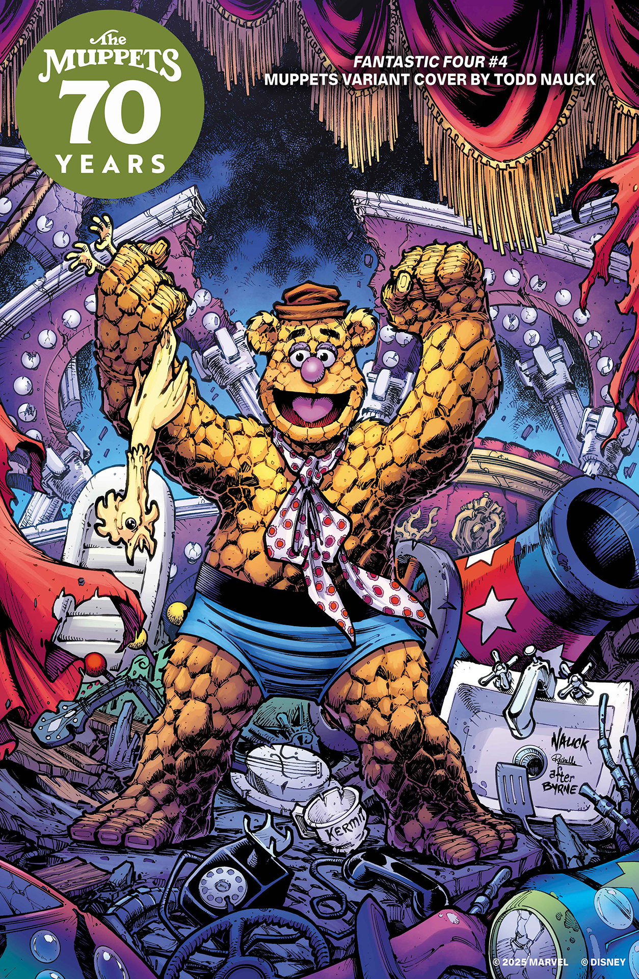 Fozzie Bear posing as The Thing