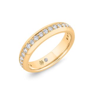 Bella Ponte Refined Knife Edge Diamond Bridal Ring, 14k Yellow Gold