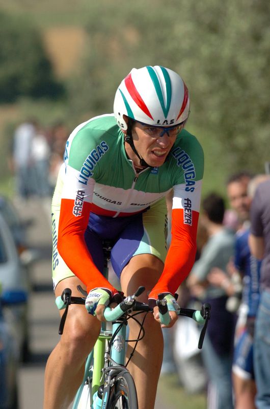 Then Italian champion Dario Cioni time trialling in 2005