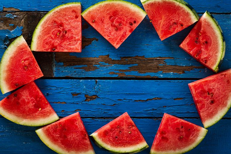 how to grow watermelon watermelon slices on blue table