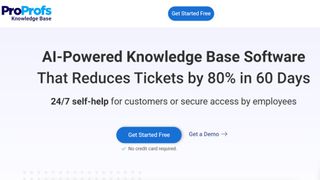 ProProfs Knowledge Base website screenshot.