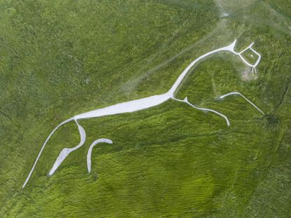 The newly-restored Uffington White Horse.