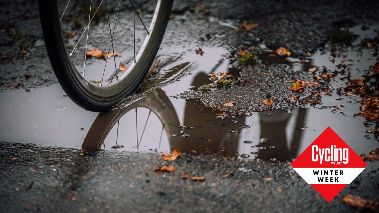 Image shows a bike with winter tires.