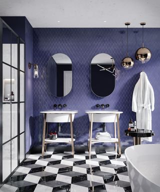CP Hart Purple Bathroom