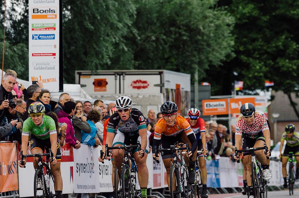 Brennauer wins the sprint for stage 5.