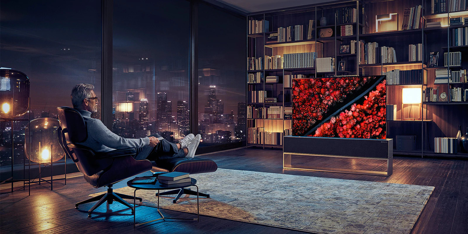 LG OLED R in living room