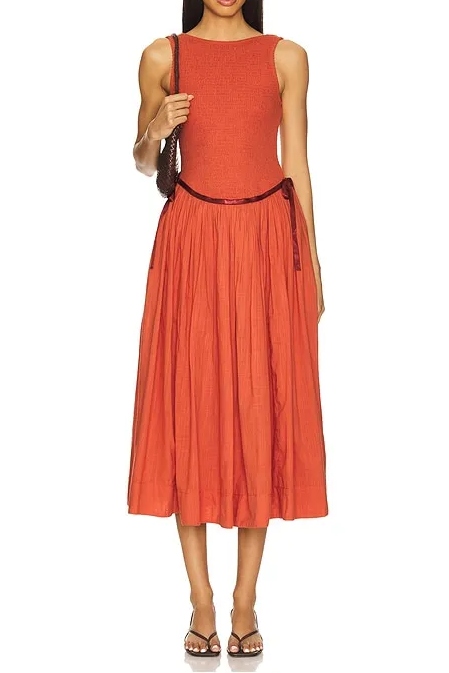 Free People, Nightingale Solid Midi Dress