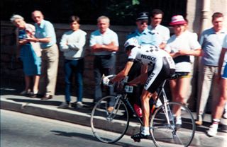 Pascal Simon during the 1986 Tour de France Stage 19 time trial in St. Etienne