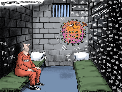 Editorial Cartoon U.S. prison coronavirus&nbsp;