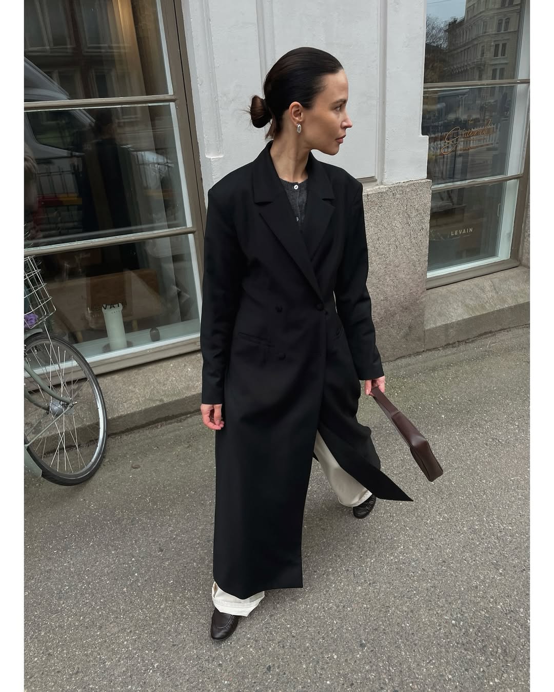 woman on the street in a coat