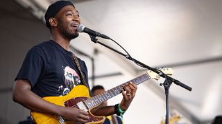 Isaiah Sharkey performs during the 2025 Newport Jazz Festival at Fort Adams State Park on August 03, 2025 in Newport, Rhode Island