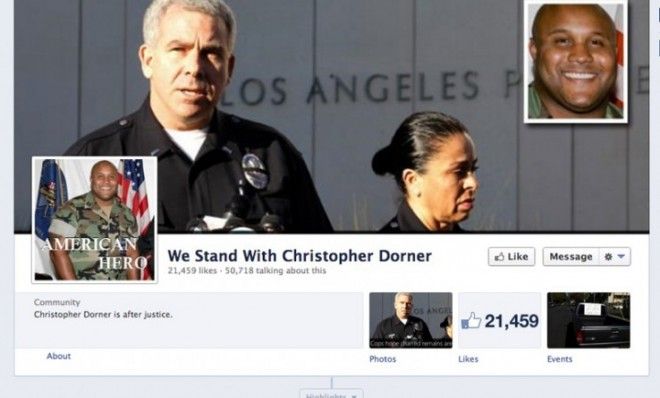 Within hours of the release of Dorner&amp;#039;s manifesto, Facebook fan sites like this one popped up.