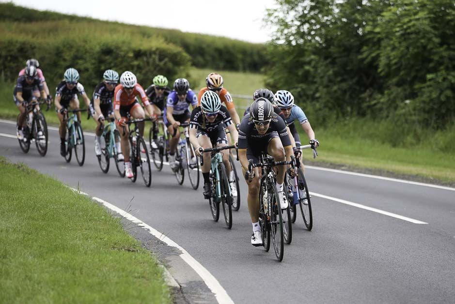 Dani King on the front of the break