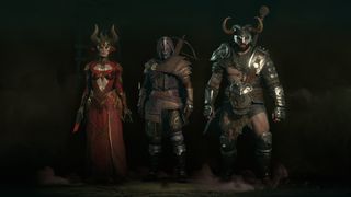 Sorcerer, Rogue and Barbarian classes in Diablo 4