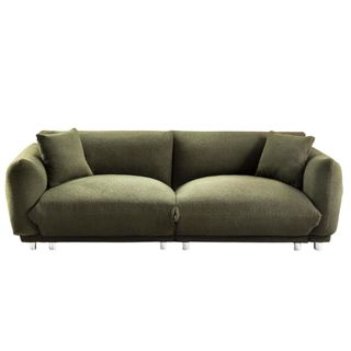 A green sofa