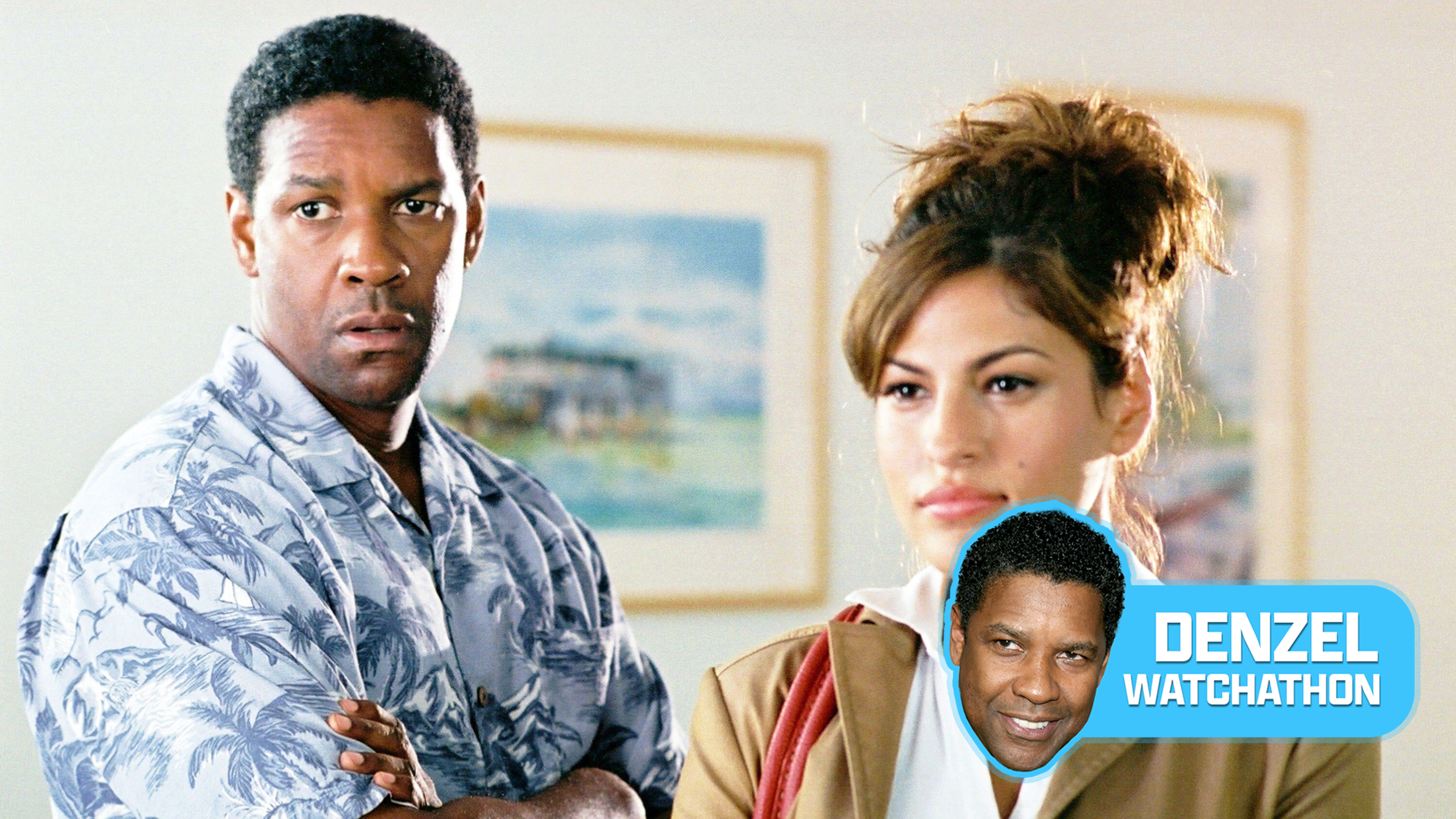 (L-R) Denzel Washington and Eva Mendes in "Out of Time" (2003).