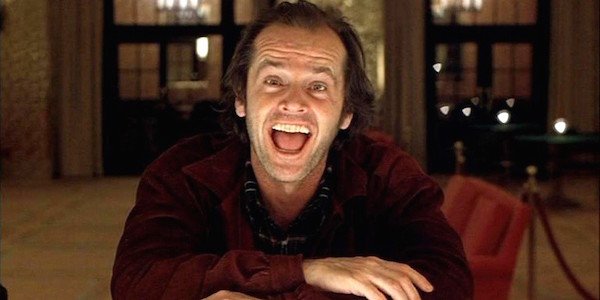 The Shining movie Jack Nicholson laughing