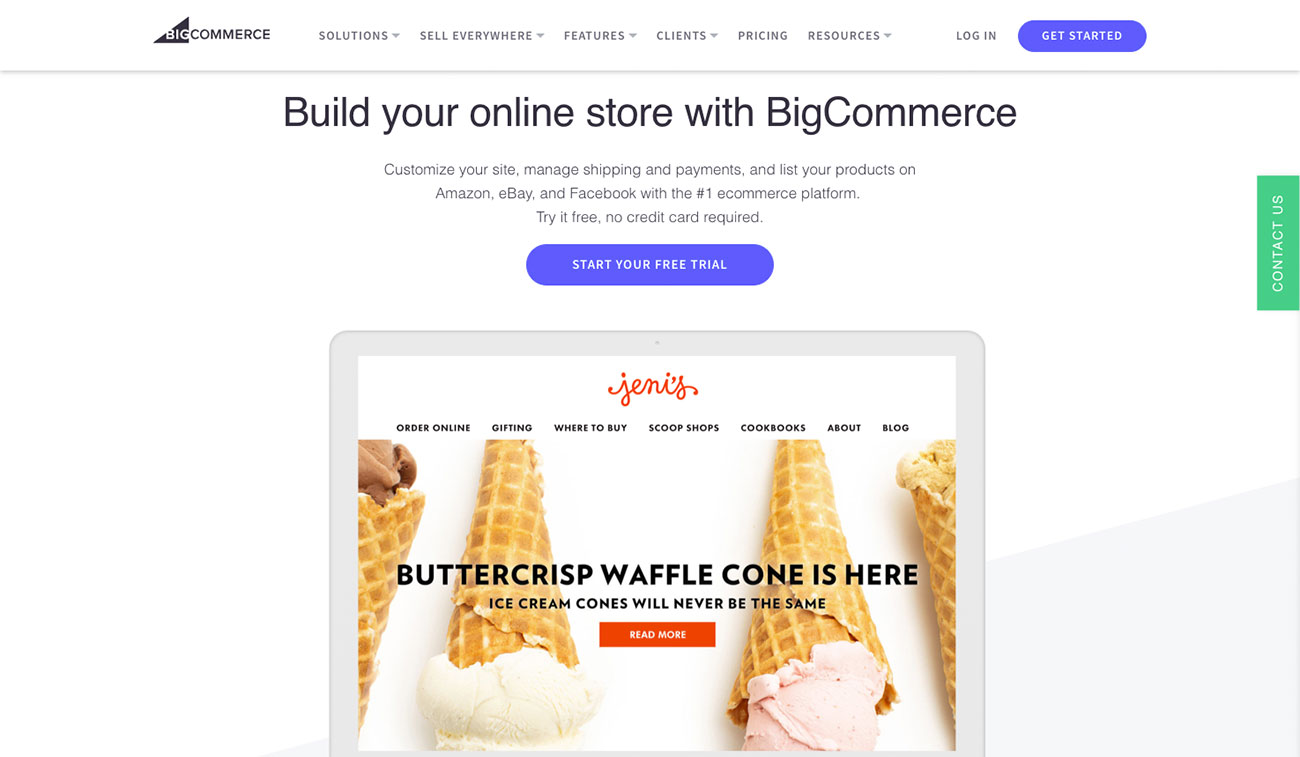 Choose a website builder: BigCommerce