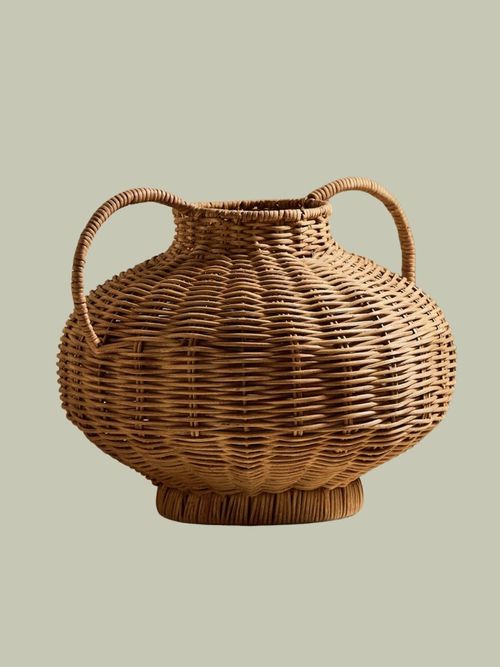 Woven Rattan Medium Vase
