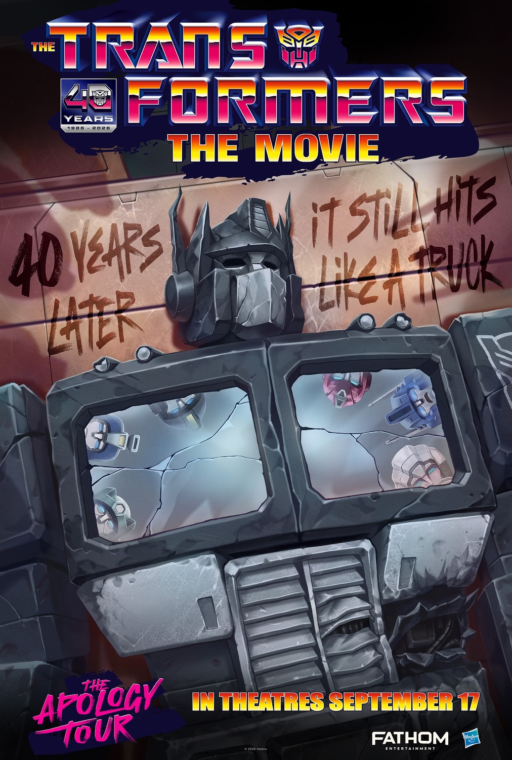 Cartaz do filme com robô gigante de ficção científica