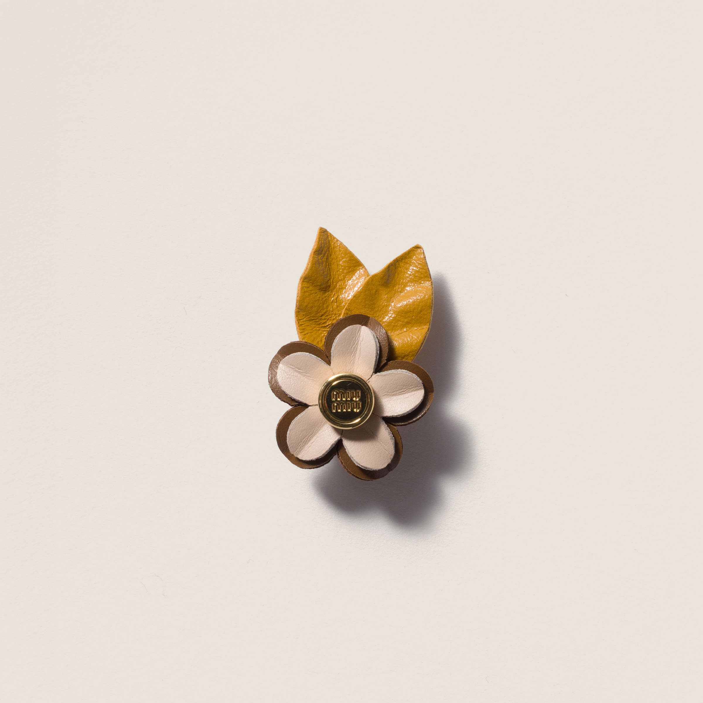 Leather Floral Brooch